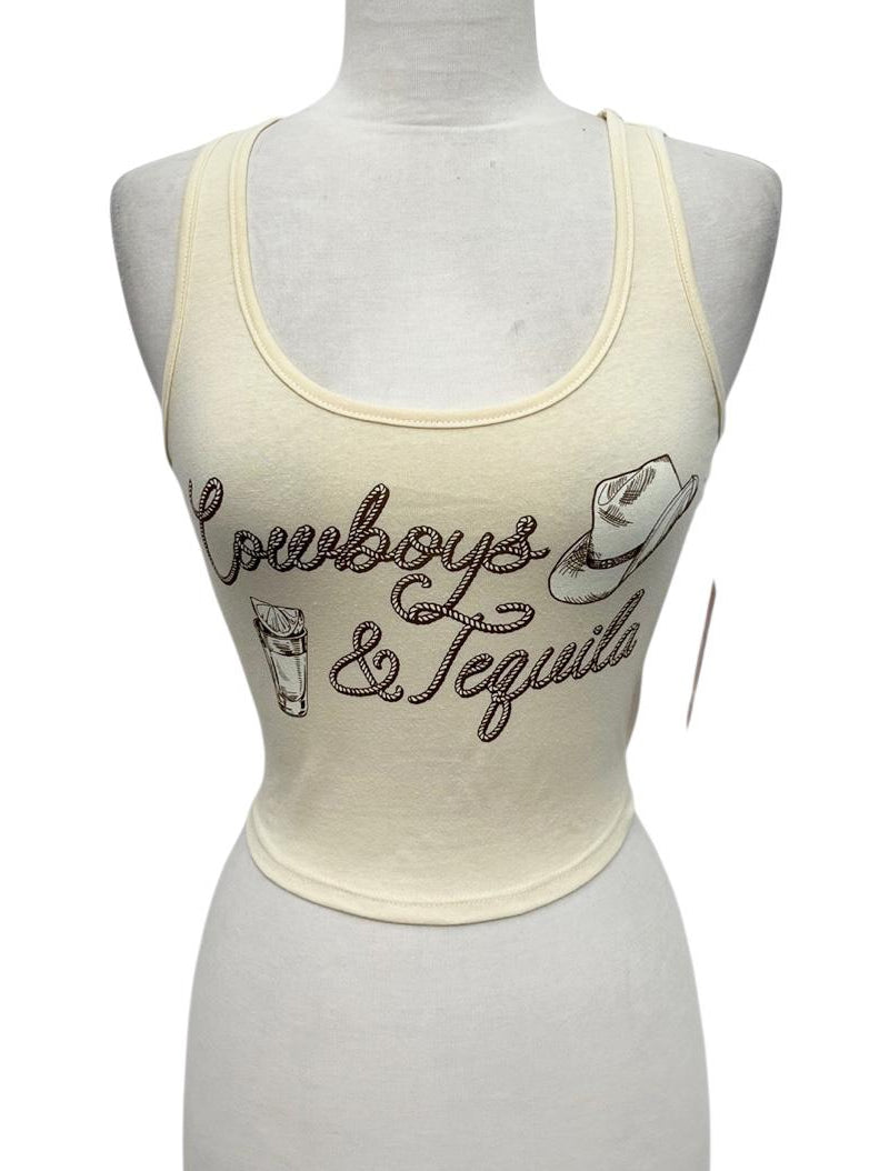 Women's Cowboy Tank Crop Top