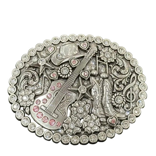 Blazin Guitar Cowgirl Buckle