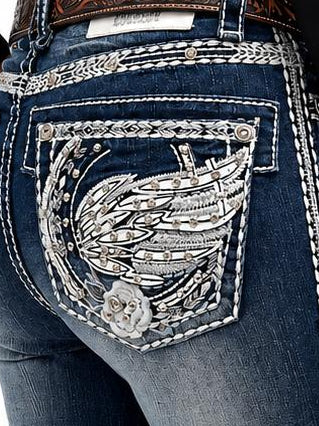 Xecondo for Women Dark Blue Jeans in Length 30"
