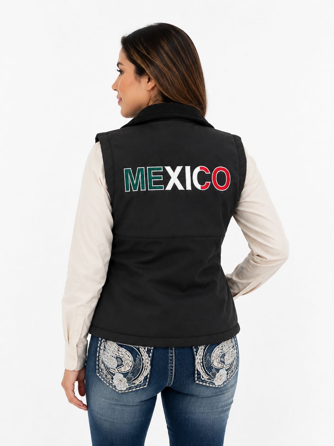 American West Women's Mexico Bonded Fleece Vest