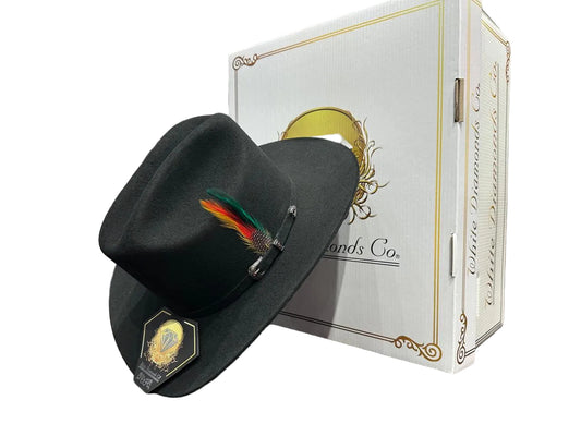 White Diamonds - 100X Sinaloa Style Cowboy felt Hat
