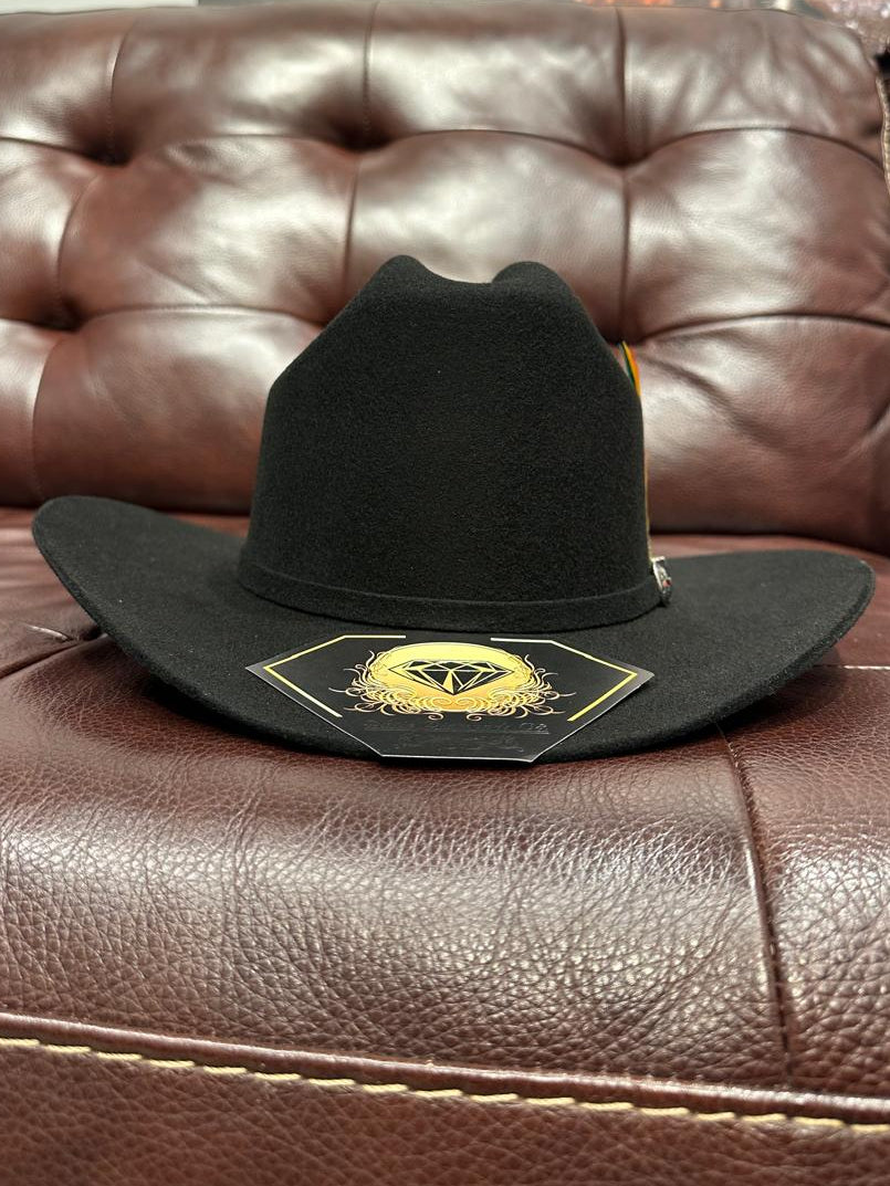 White Diamonds - 100X Sinaloa Style Cowboy felt Hat