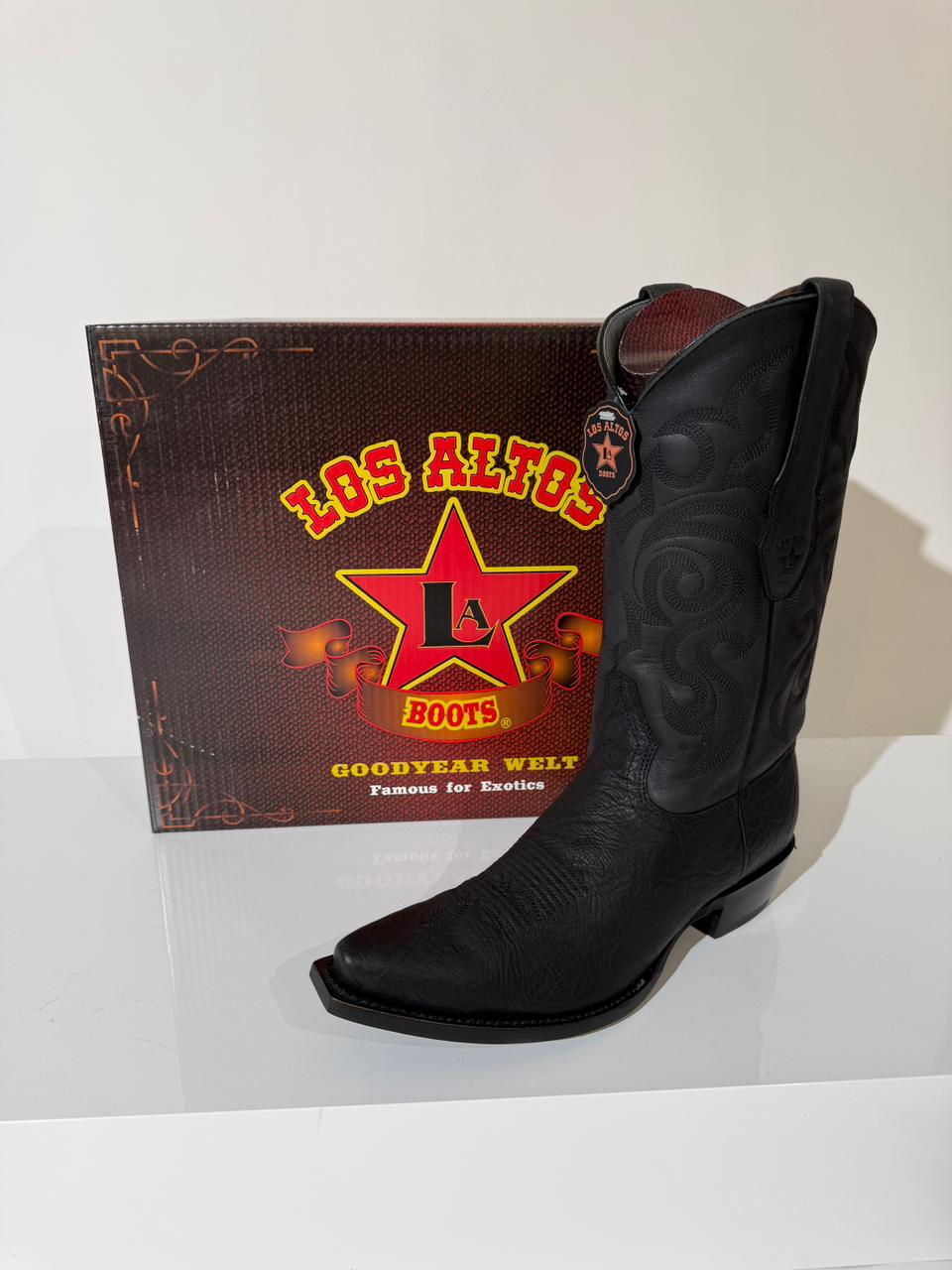 Men's Bull Shoulder Snip Toe Western Boot - Los Altos