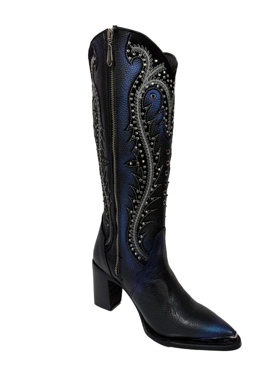 Cuadra Women's Tall Western Blued Leather Boot
