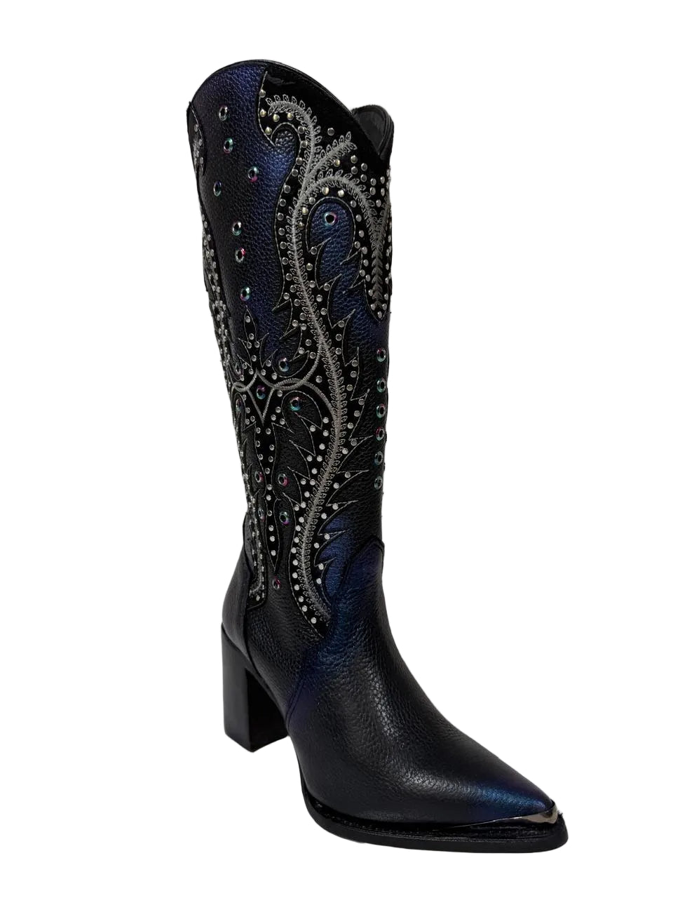 Cuadra Women's Tall Western Blued Leather Boot