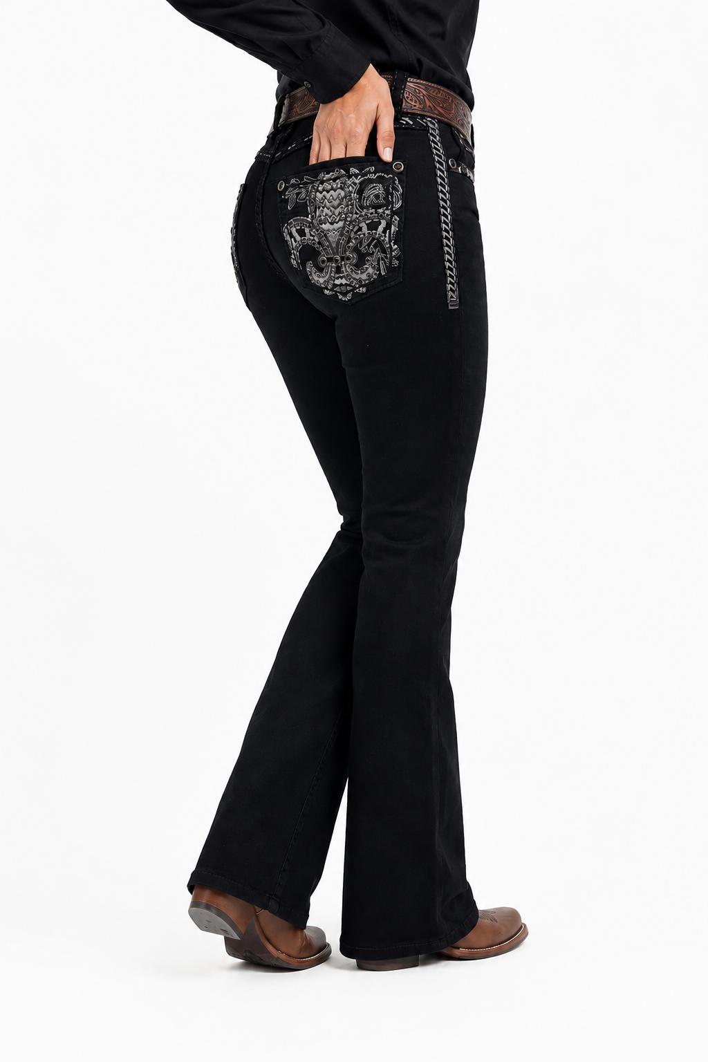 Xecondo for Women Black Jeans in Length 30"