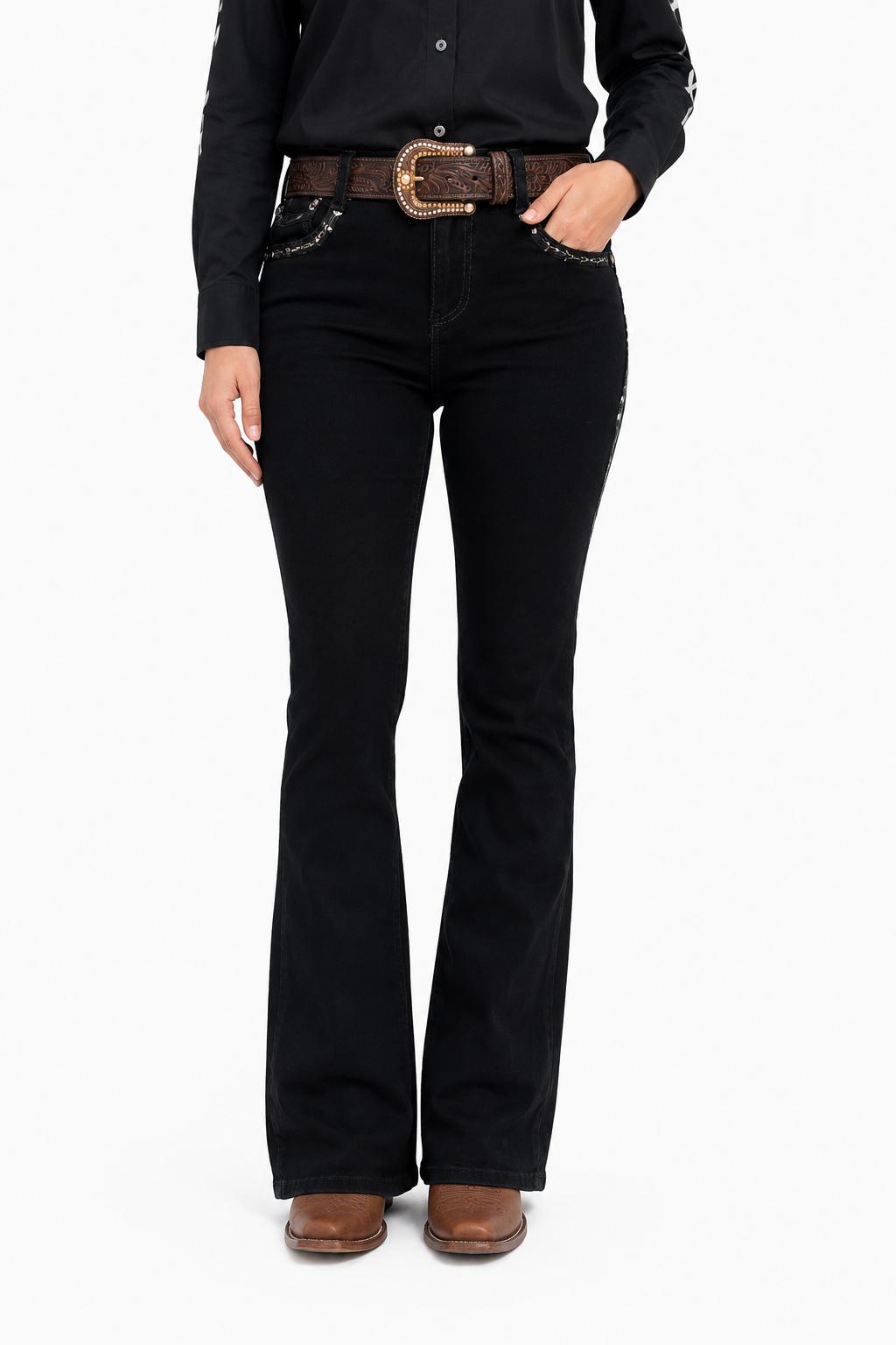 Xecondo for Women Black Jeans in Length 30"
