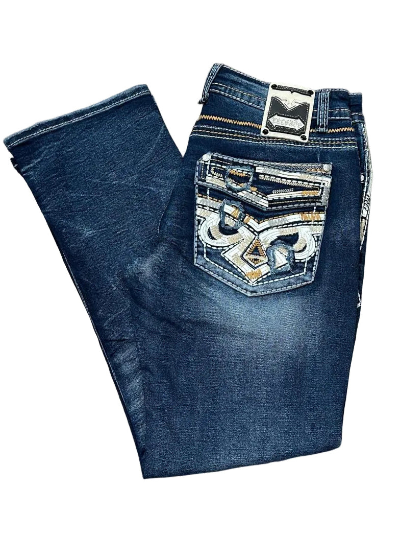 Xecondo for Men Blue Straight Jeans