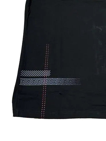 Men's Cotton Black Aztec Design Polo