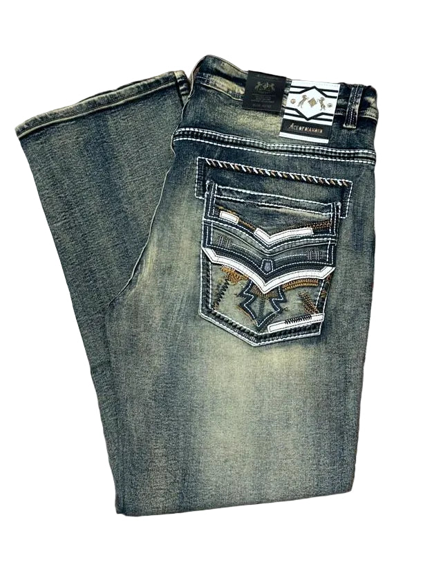 Men's Embroidered Jeans – W42 L32