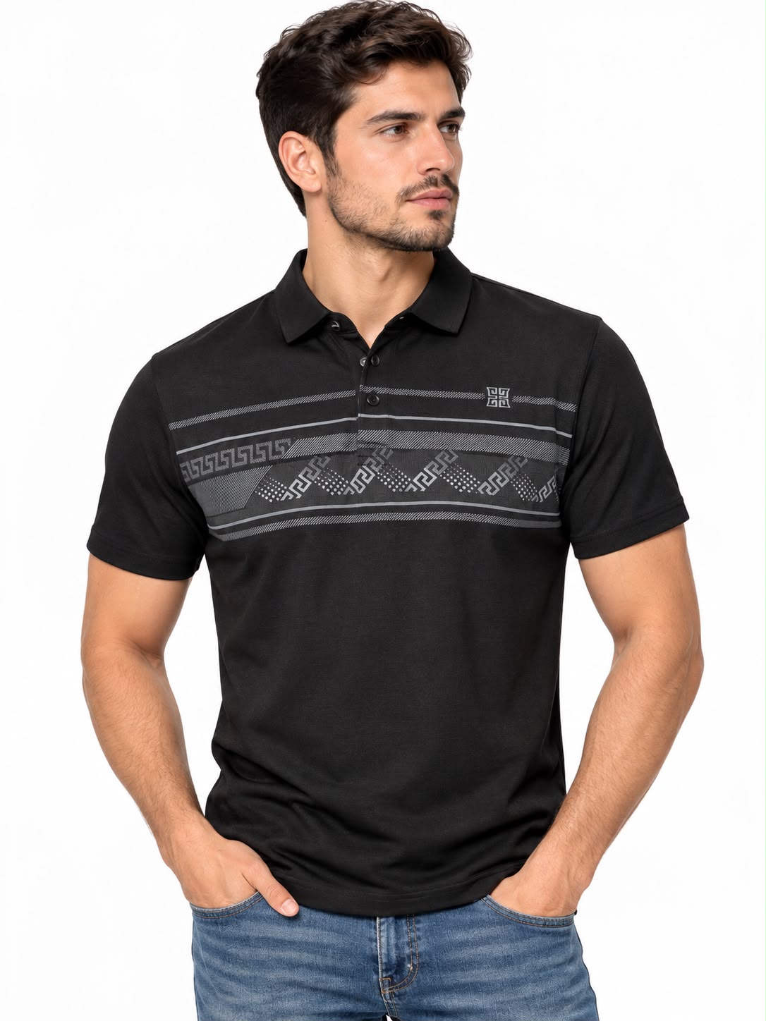 Men's Aztec Design Polo
