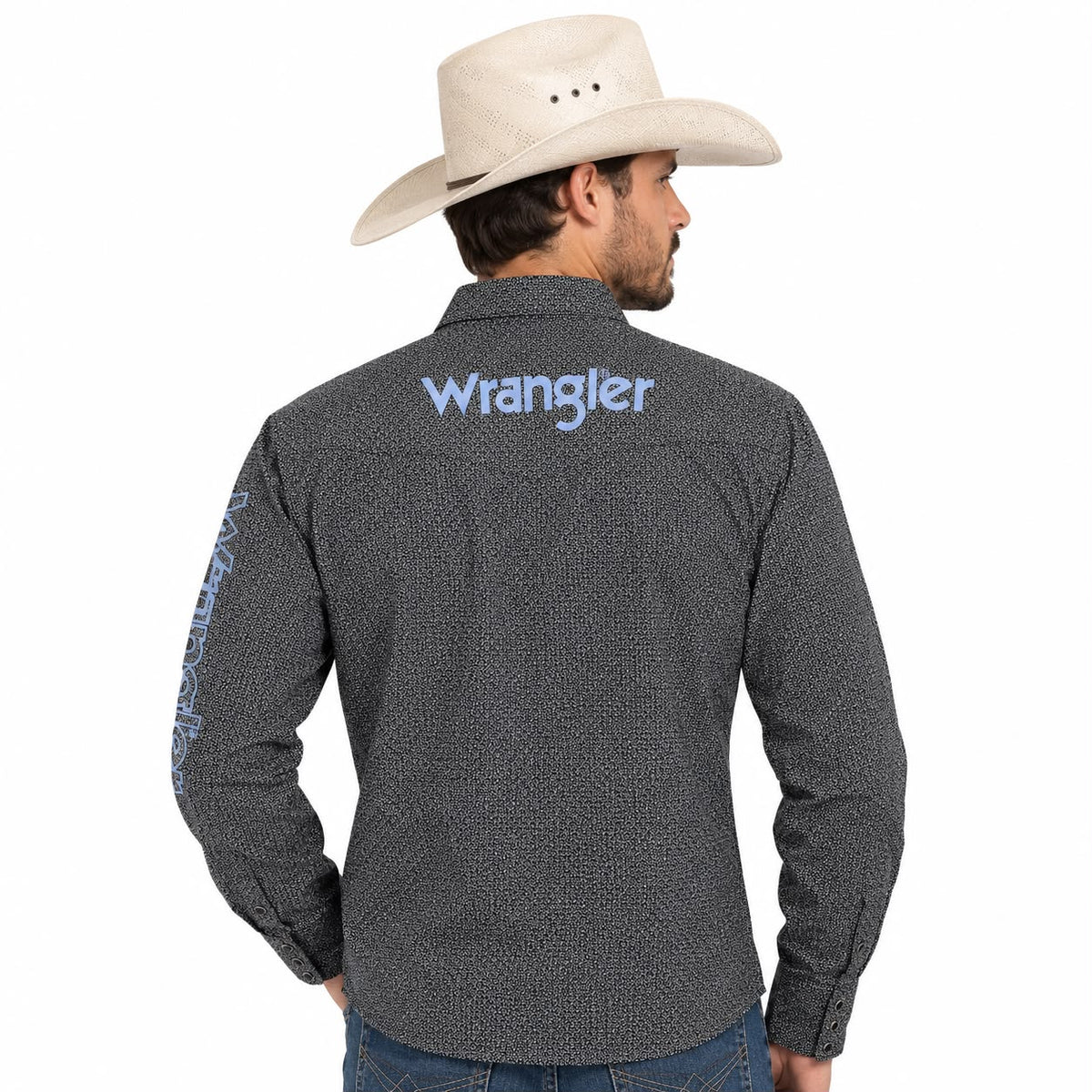 Wrangler Long Sleeve Logo Shirt in Black