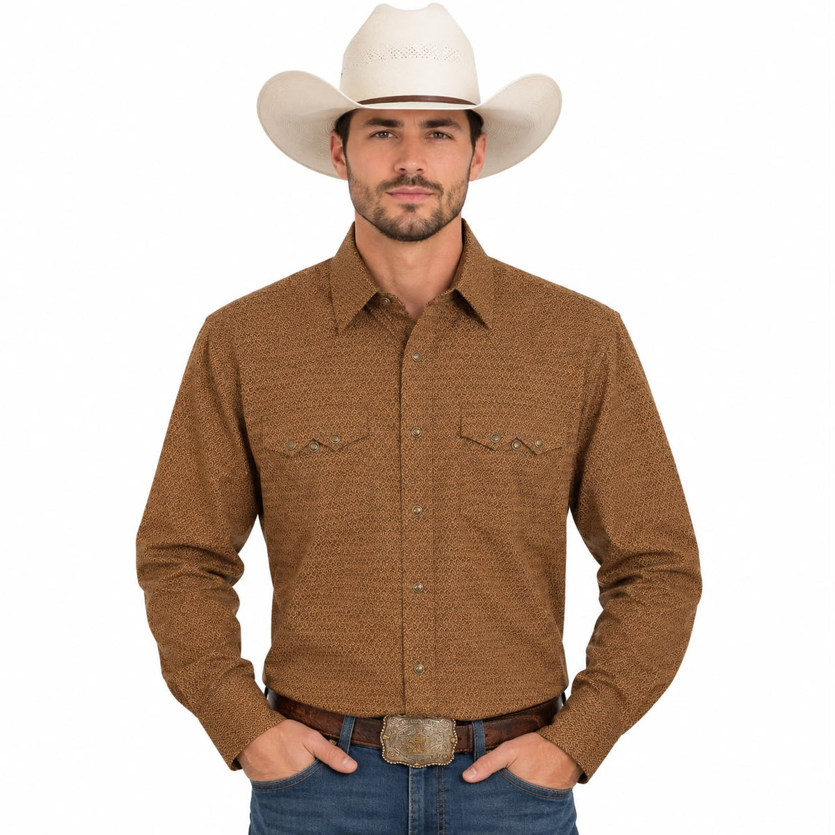 Wrangler Retro Long Sleeve Shirt in Brown