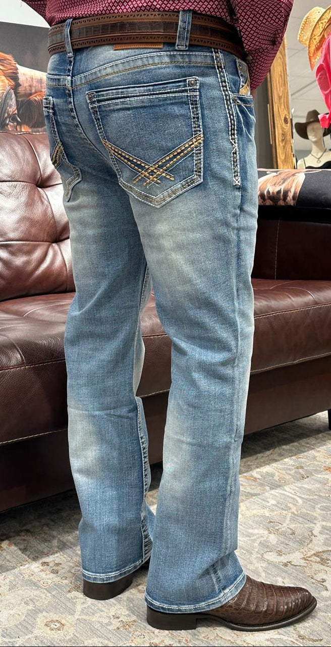 Men's Light Blue Boot Cut Jeans- 7WellBlues