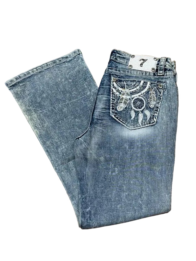 Women's Low Rise Stretch Bootcut Jeans - 7WellBlues