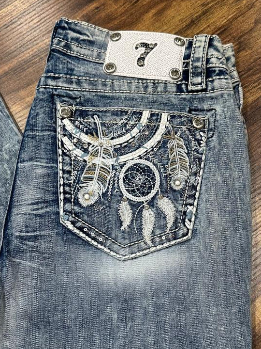 Women's Low Rise Stretch Bootcut Jeans - 7WellBlues
