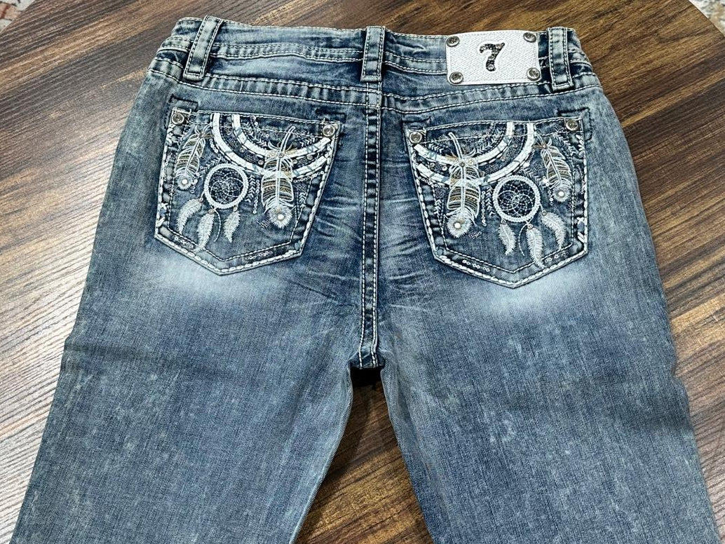 Women's Low Rise Stretch Bootcut Jeans - 7WellBlues